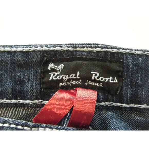 Royal Roots Perfect Jeans Size 9/10 Women's Dark Wash Capri Jeans - Picture 3 of 6